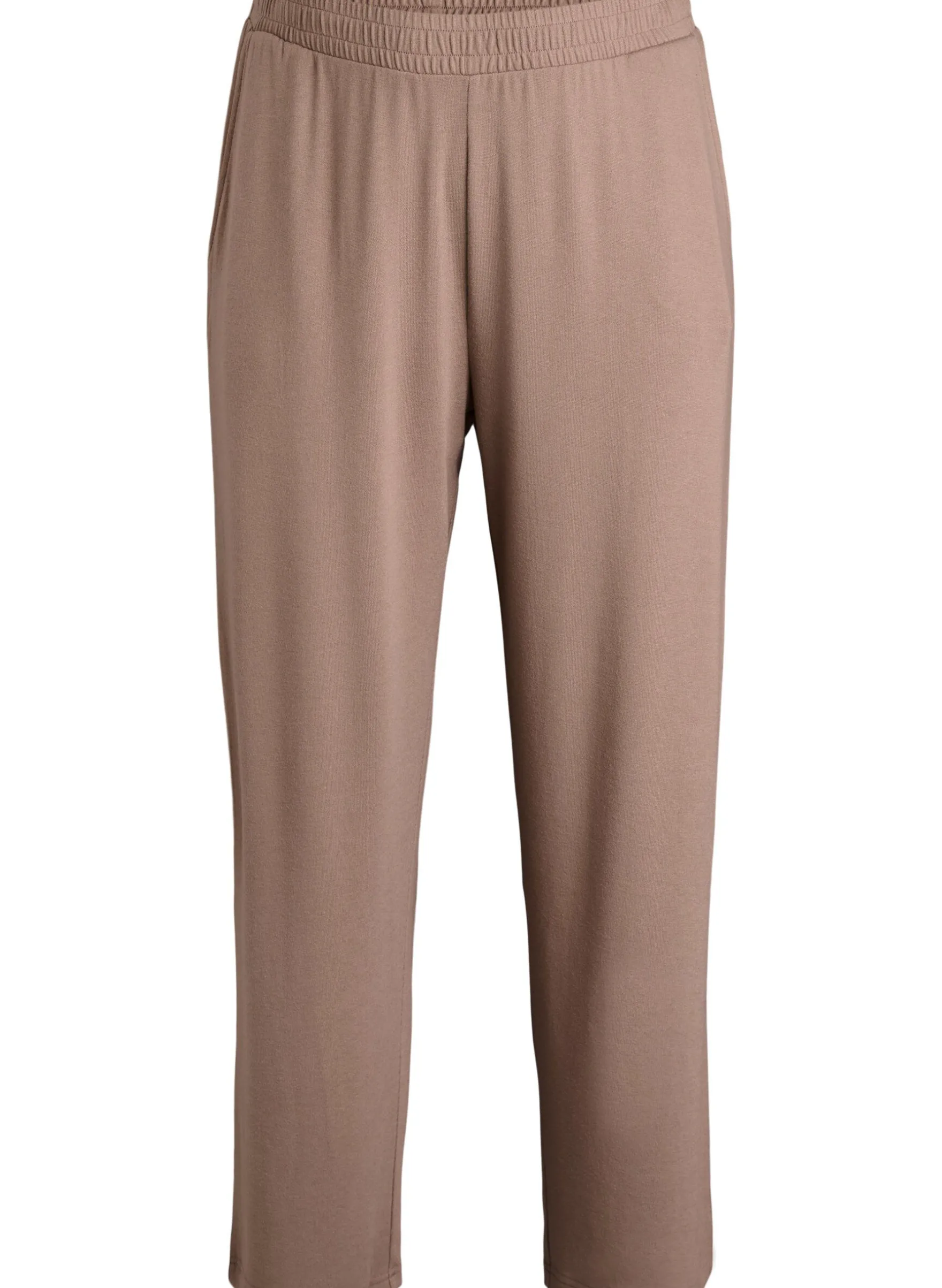 Hoch taillierte Hose aus Jersey mit geradem Bein