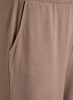 Hoch taillierte Hose aus Jersey mit geradem Bein