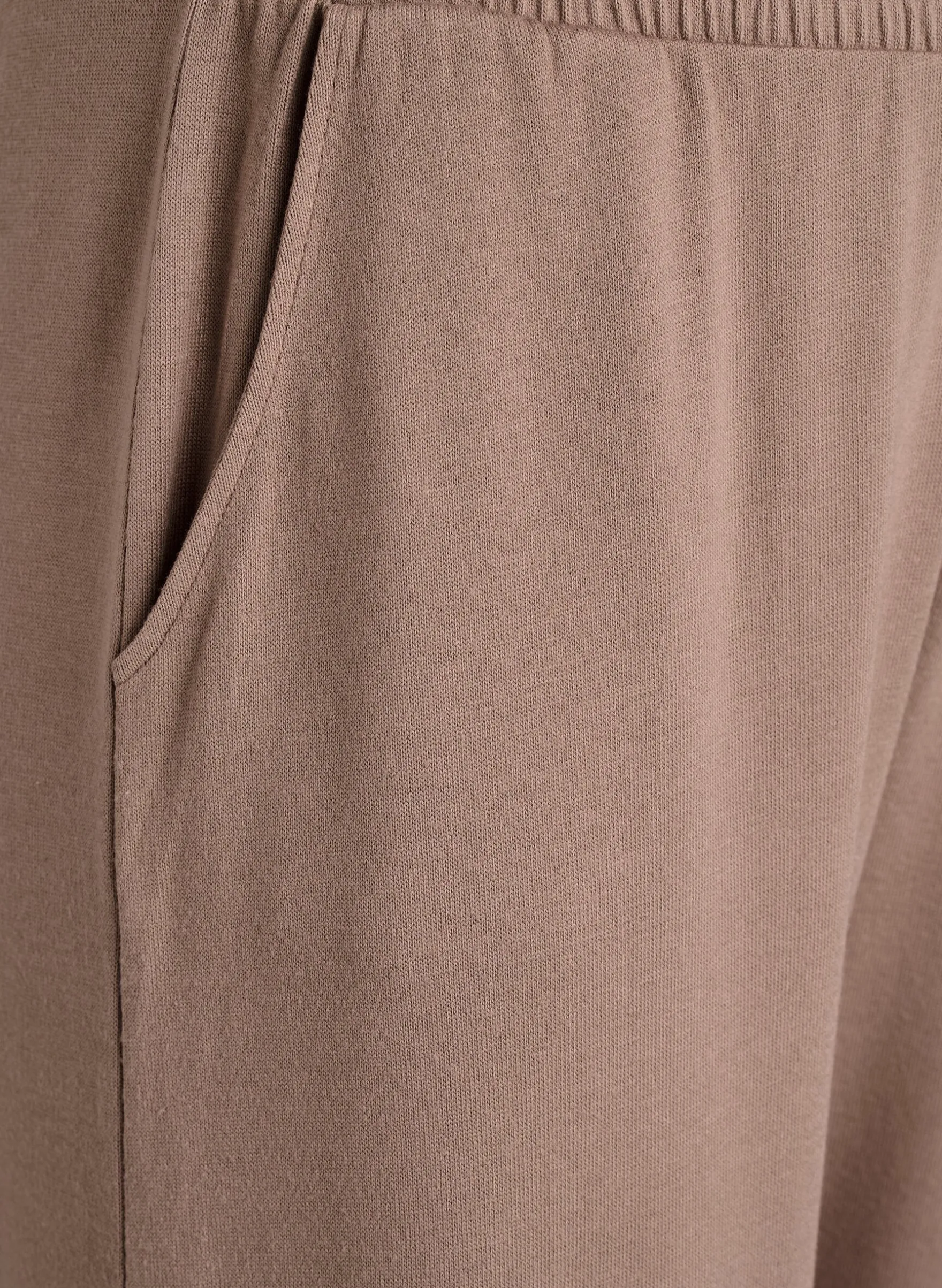 Hoch taillierte Hose aus Jersey mit geradem Bein