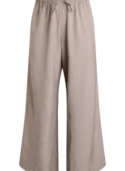 Hoch taillierte Hose mit weiten Beinen