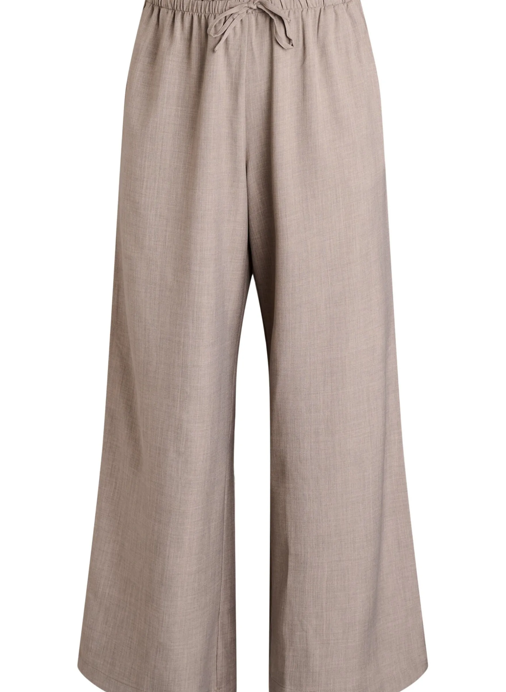 Hoch taillierte Hose mit weiten Beinen