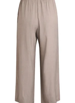 Hoch taillierte Hose mit weiten Beinen