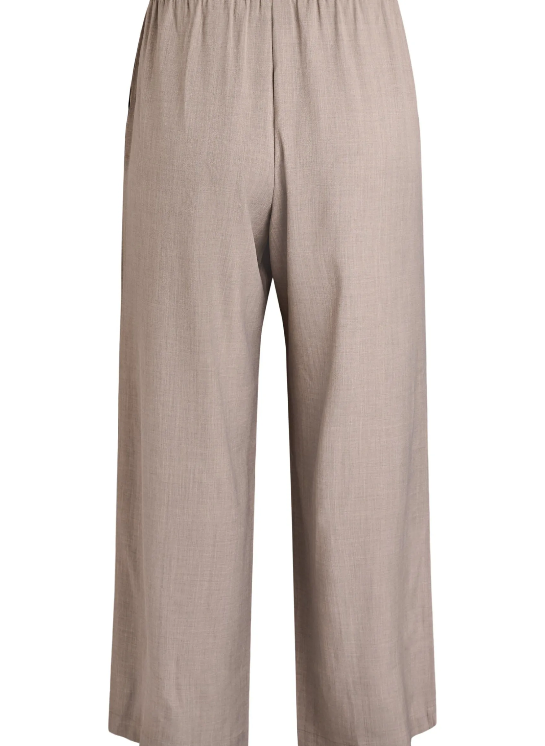 Hoch taillierte Hose mit weiten Beinen