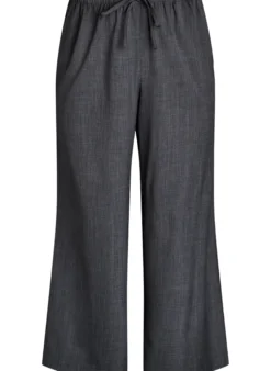 Hoch taillierte Hose mit weiten Beinen