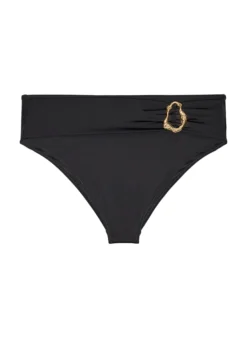 Hoch taillierter Tai-Bikini-Slip mit Golddetail