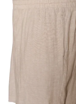 Hoch taillierte Shorts aus Leinen und Viskose