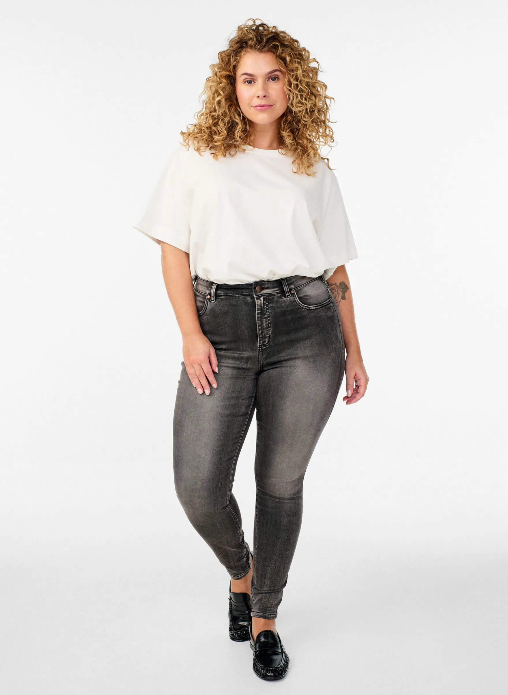 Hoch taillierte super Slim Amy Jeans