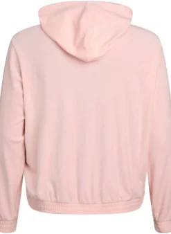 Hoodie aus weichem Velours mit Reißverschluss