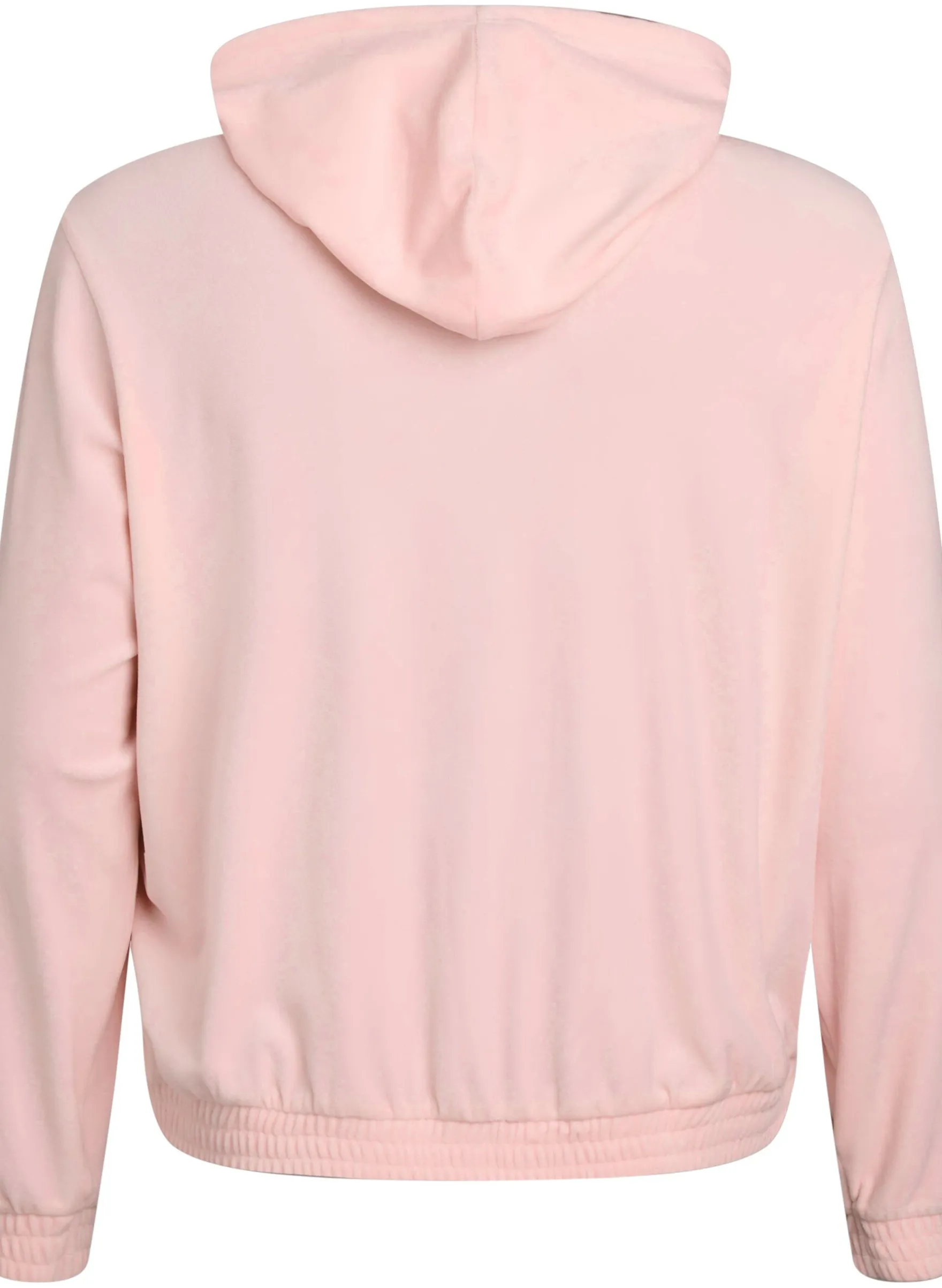 Hoodie aus weichem Velours mit Reißverschluss