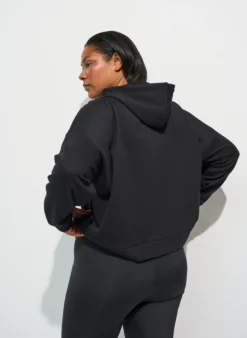 Hoodie mit Reißverschluss und Brustprint