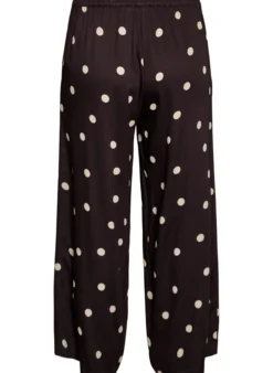 Hose aus Viskose mit Polka Dots und weitem Bein