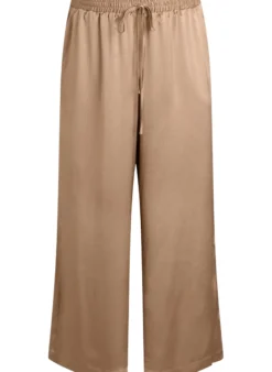 Hose in Satin-Optik mit weitem, geradem Bein