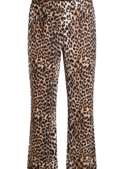 Hose mit geradem Bein und Leopardenmuster