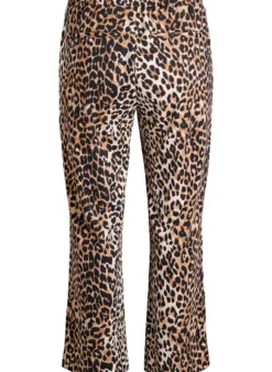 Hose mit geradem Bein und Leopardenmuster