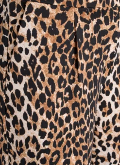 Hose mit geradem Bein und Leopardenmuster