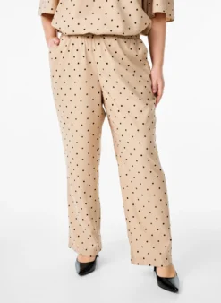 Hose mit Polka Dots und geradem Bein