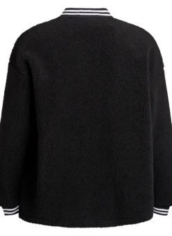 Jacke aus Teddyfleece mit Streifendetails