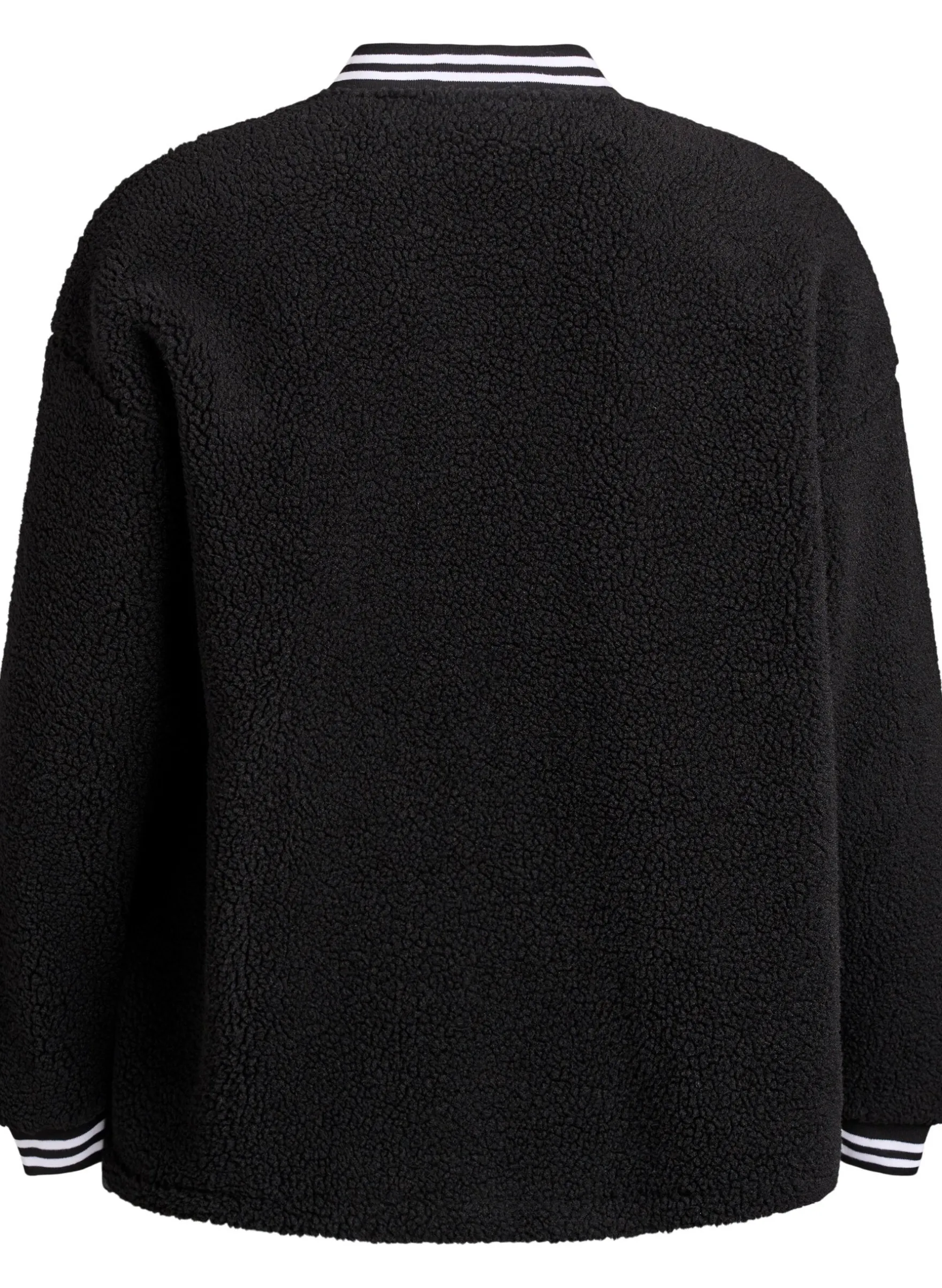 Jacke aus Teddyfleece mit Streifendetails