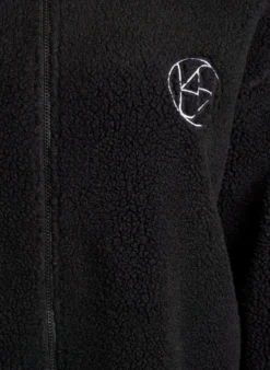 Jacke aus Teddyfleece mit Streifendetails