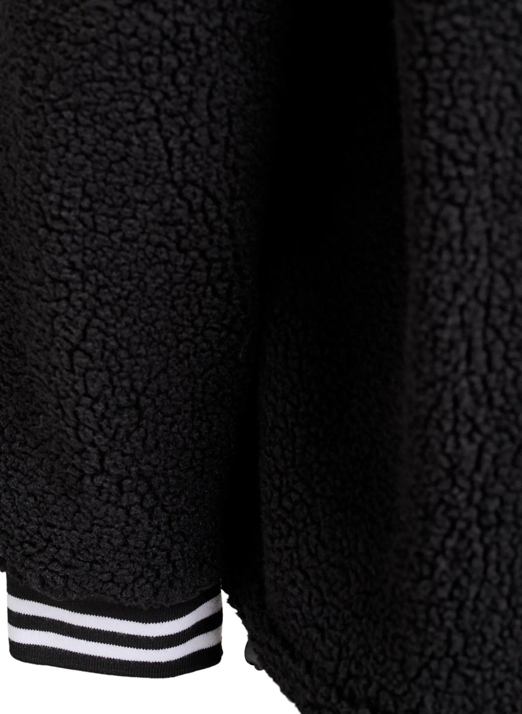 Jacke aus Teddyfleece mit Streifendetails