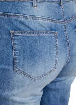 7/8-Jeans mit Umschlag und hoher Taille