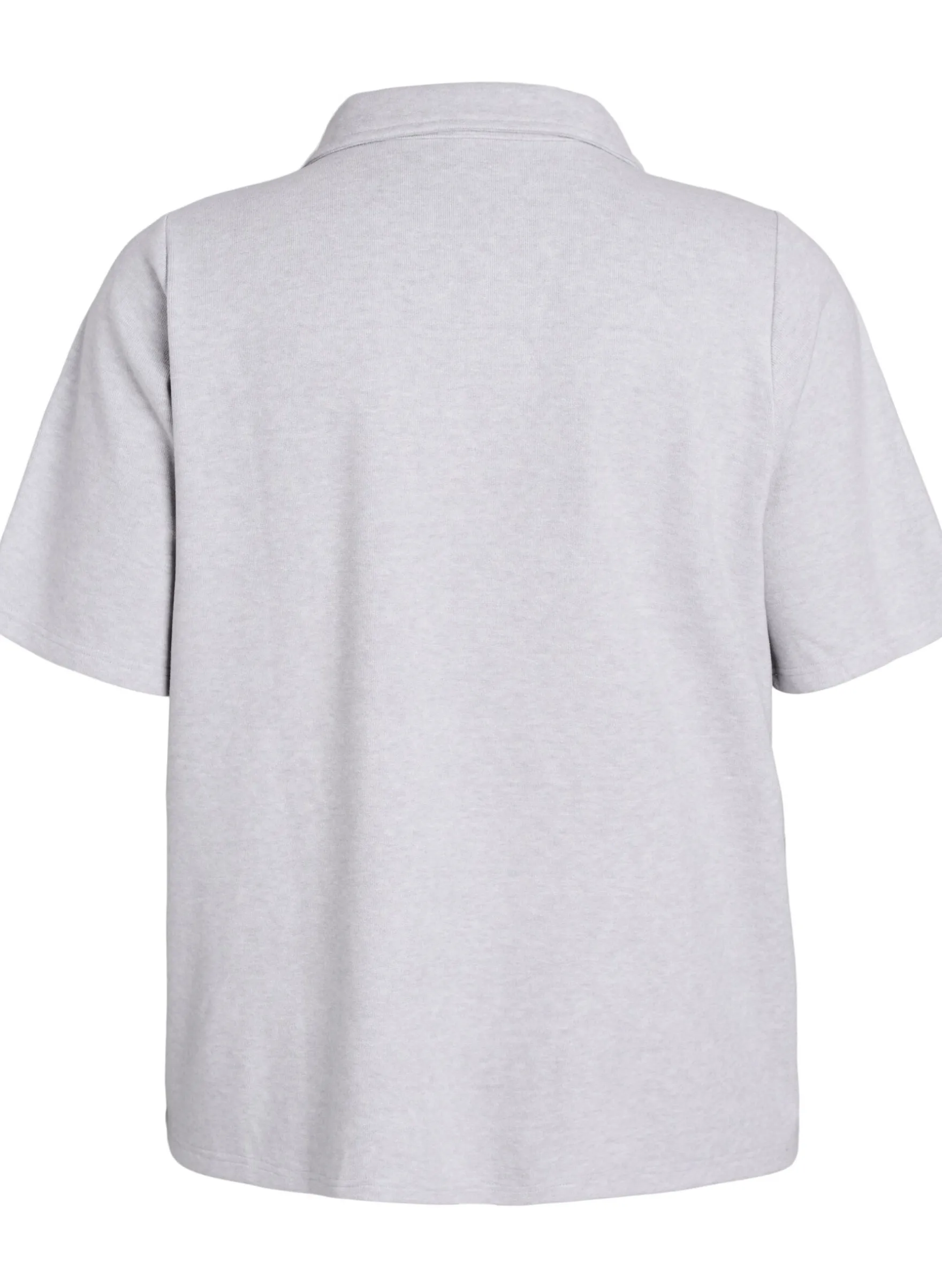 Jersey Bluse mit Kragen und kurzen Ärmeln