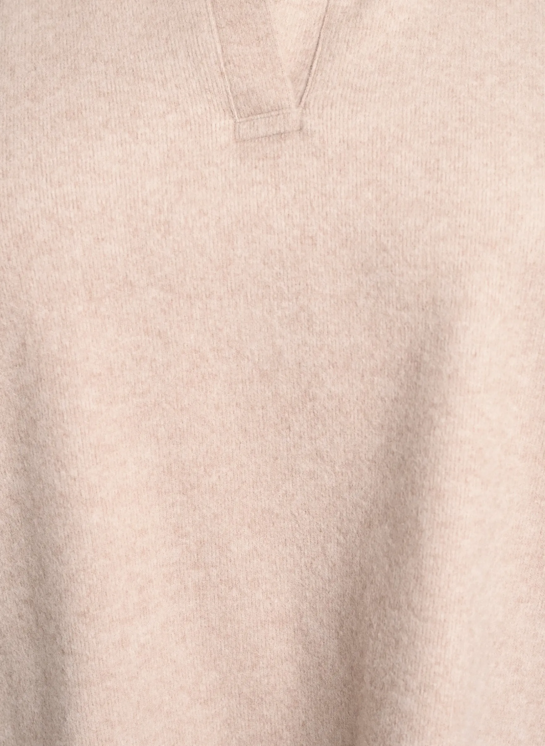 Jersey-Bluse mit Kragen und V-Ausschnitt