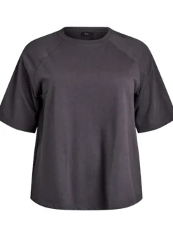 Jerseybluse mit 1/2-Raglanärmeln