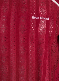 Jerseybluse mit Struktur und Kontrastdetails