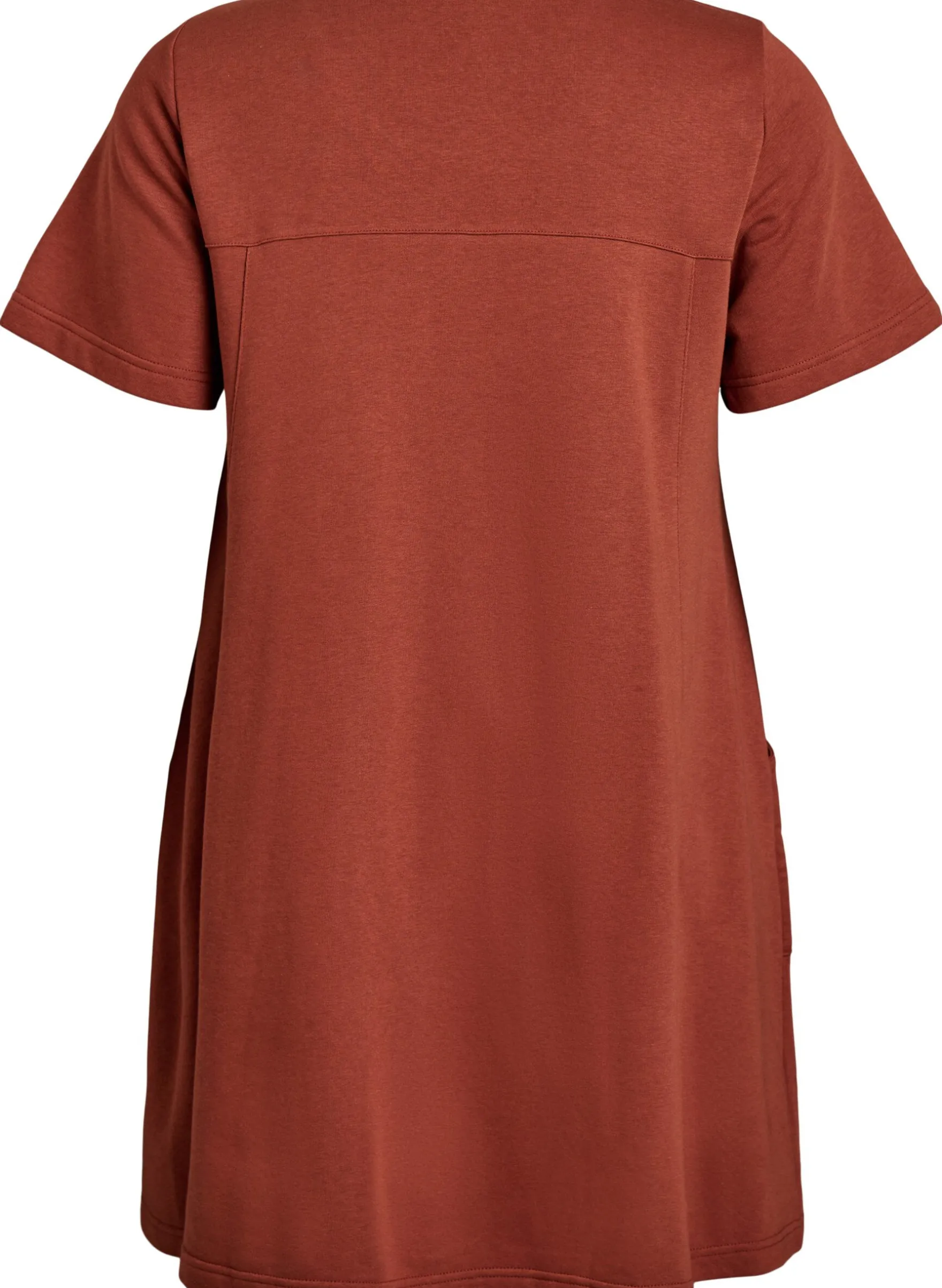 Jerseykleid mit kurzen Ärmeln und Taschen
