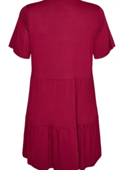 Jerseykleid mit Spitzendetails und mehrlagigem Rock