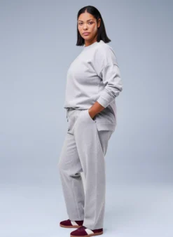 Jogginghose mit hoher Taille und glitzernder Ziernaht