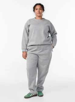 Jogginghose mit hoher Taille und glitzernder Ziernaht