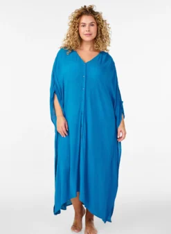 Kaftan-Strandkleid mit Knöpfen