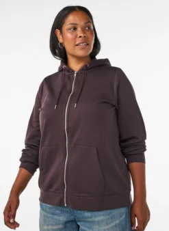 Kapuzensweatshirt mit Reißverschluss und Taschen