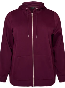 Kapuzensweatshirt mit Reißverschluss und Taschen
