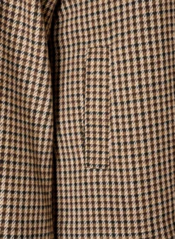 Karierter Kurzmantel mit zweireihiger Knopfleiste