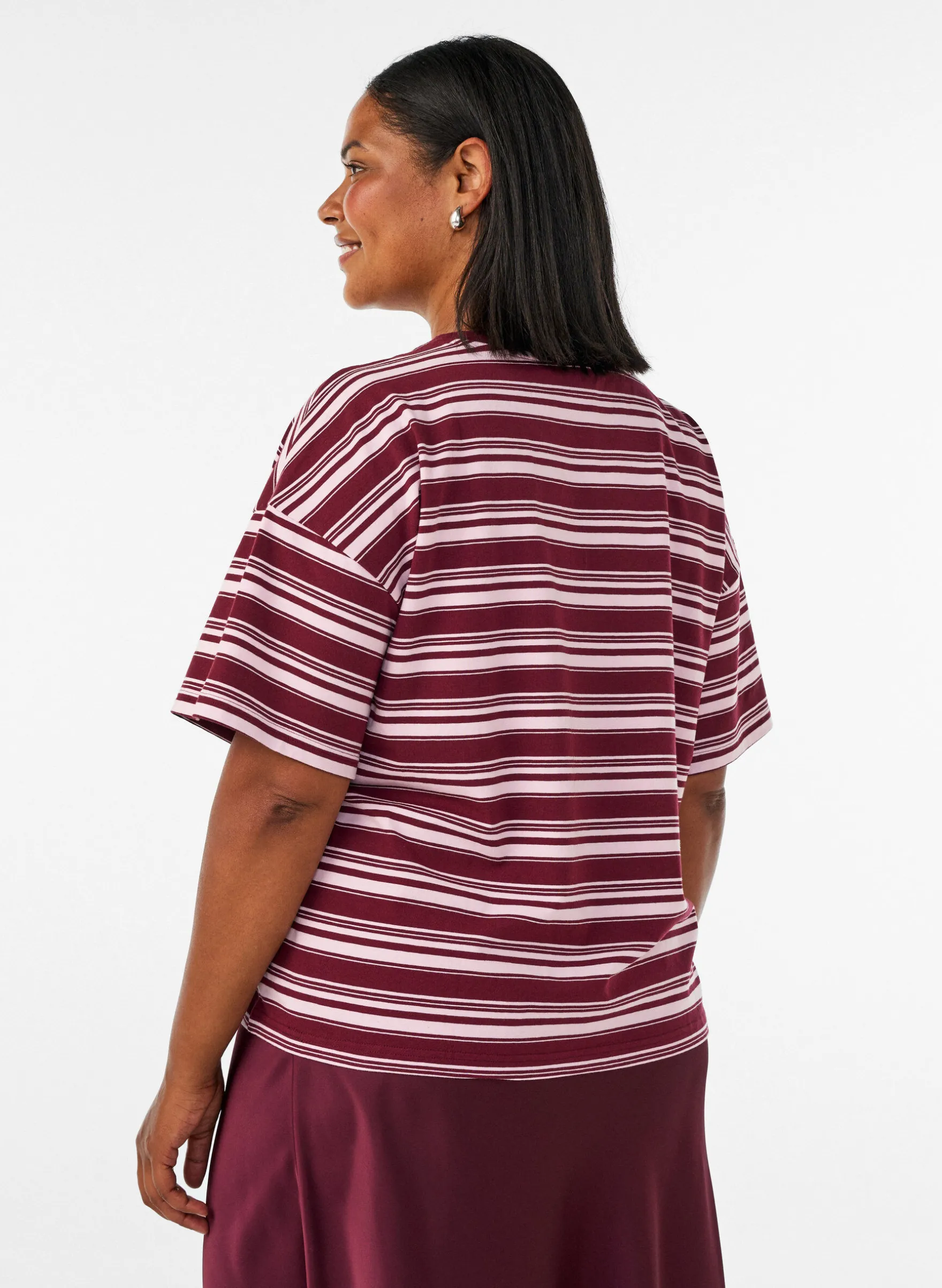 Kastiges T-Shirt mit Streifenmuster