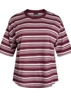 Kastiges T-Shirt mit Streifenmuster