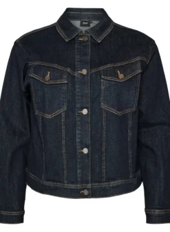 Klassische Jeansjacke mit Kontrastnähten