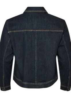 Klassische Jeansjacke mit Kontrastnähten