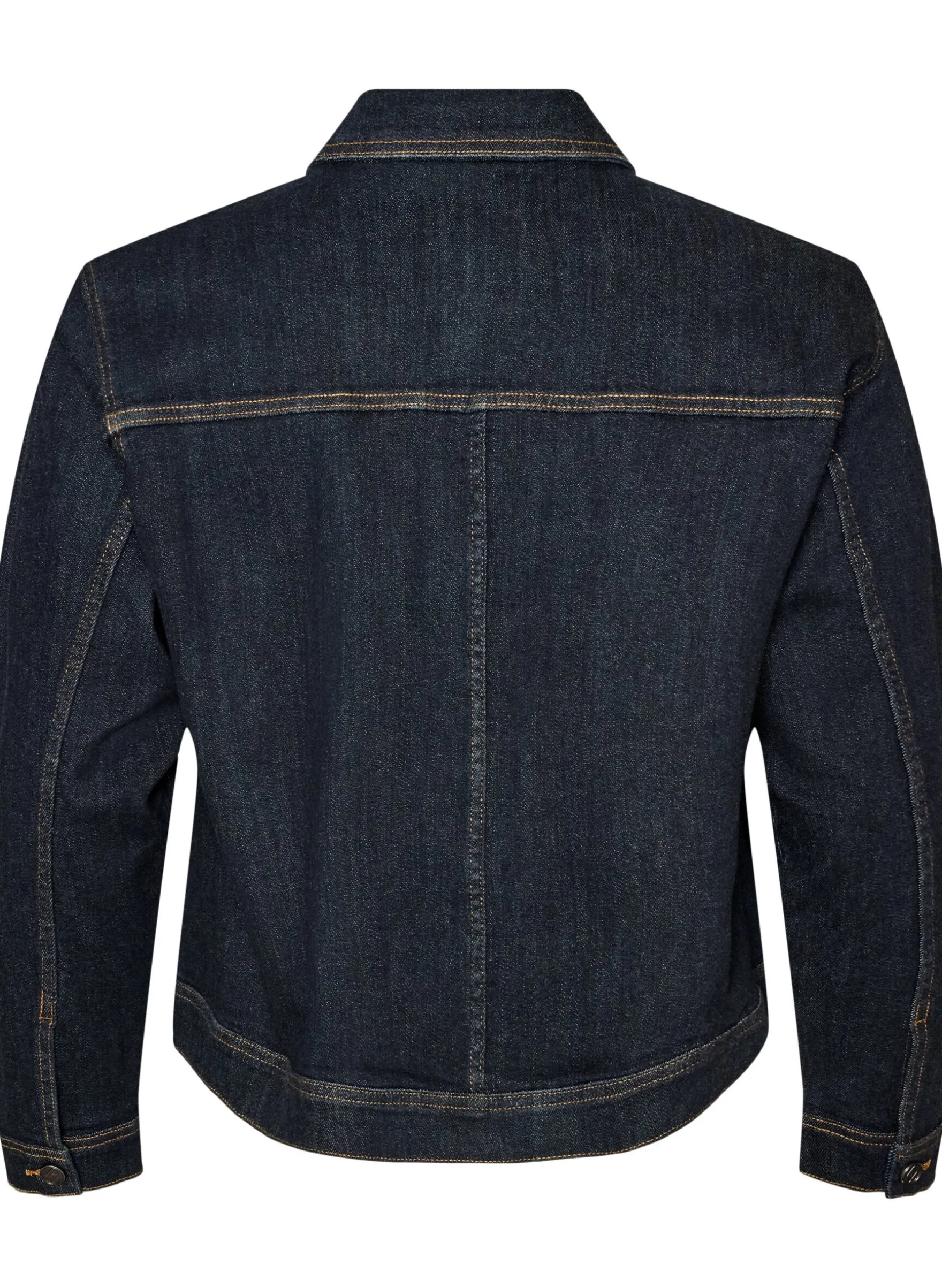 Klassische Jeansjacke mit Kontrastnähten