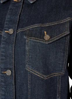 Klassische Jeansjacke mit Kontrastnähten
