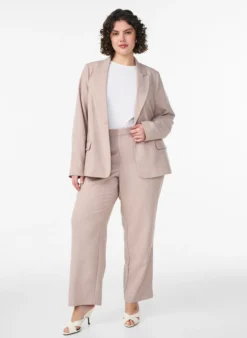 Klassischer Blazer mit Ein-Knopf-Verschluss und Taschen
