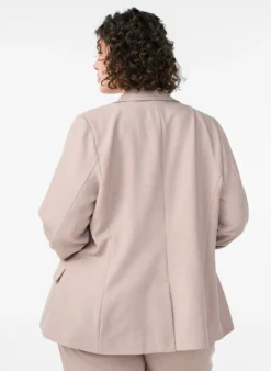 Klassischer Blazer mit Ein-Knopf-Verschluss und Taschen