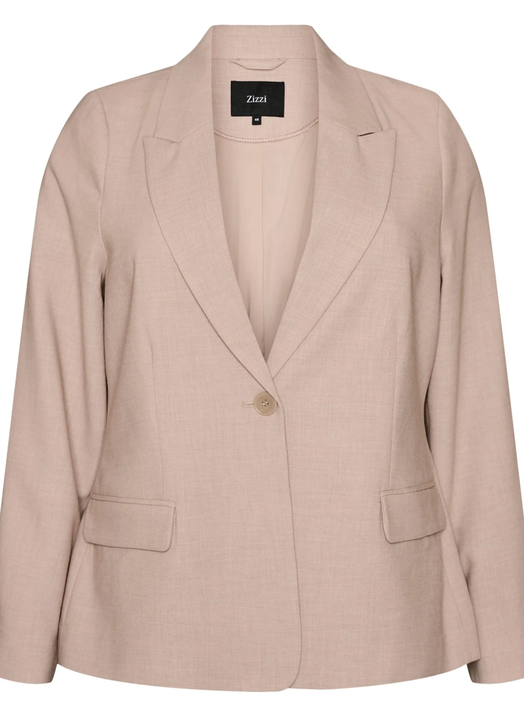 Klassischer Blazer mit Ein-Knopf-Verschluss und Taschen
