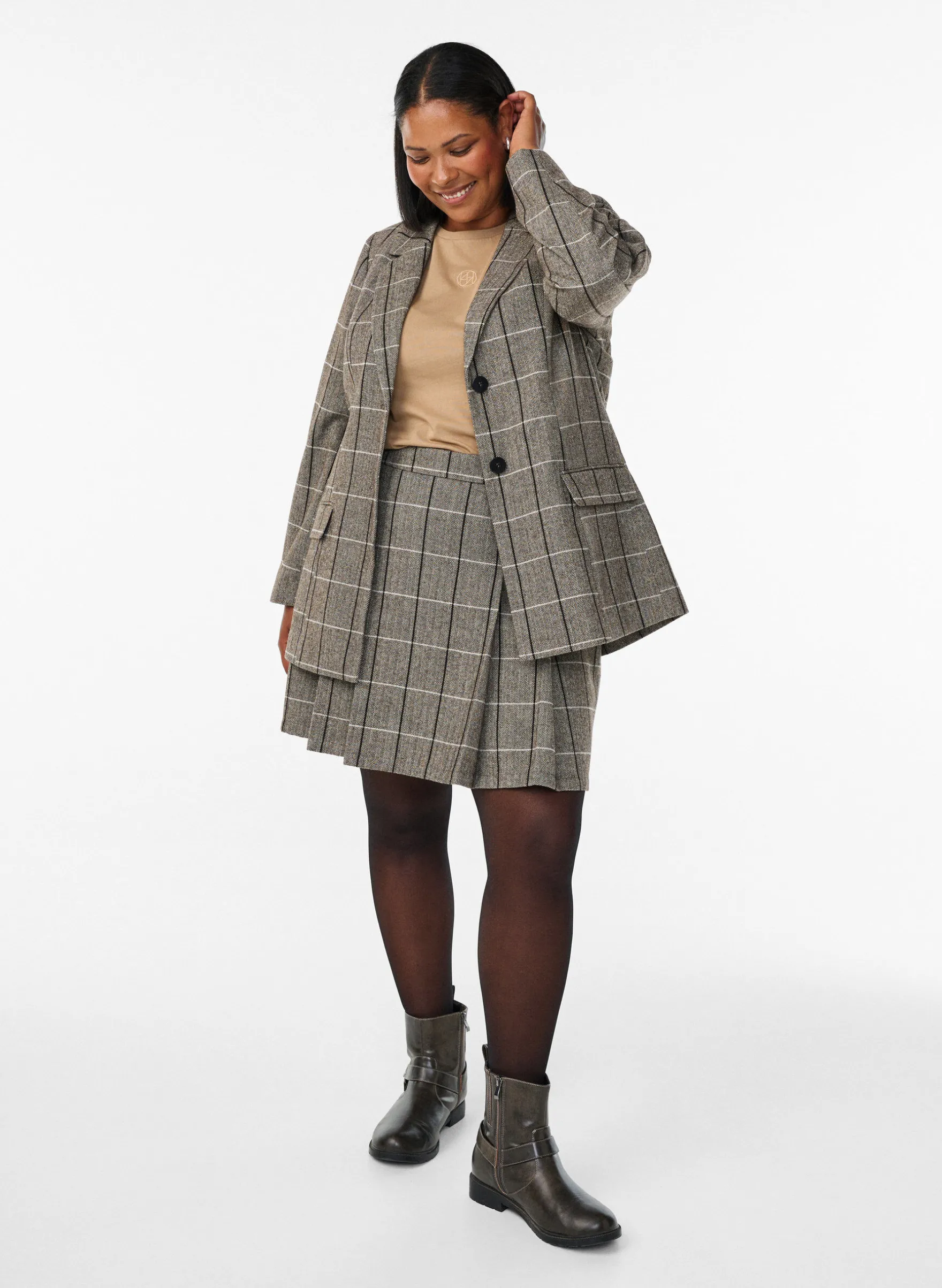Klassischer karierter Blazer