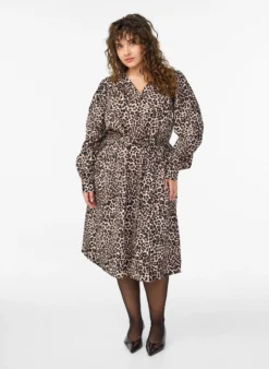 Kleid aus Bio-Baumwolle mit Bindegürtel