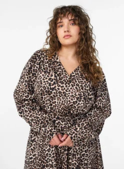 Kleid aus Bio-Baumwolle mit Bindegürtel