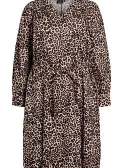 Kleid aus Bio-Baumwolle mit Bindegürtel